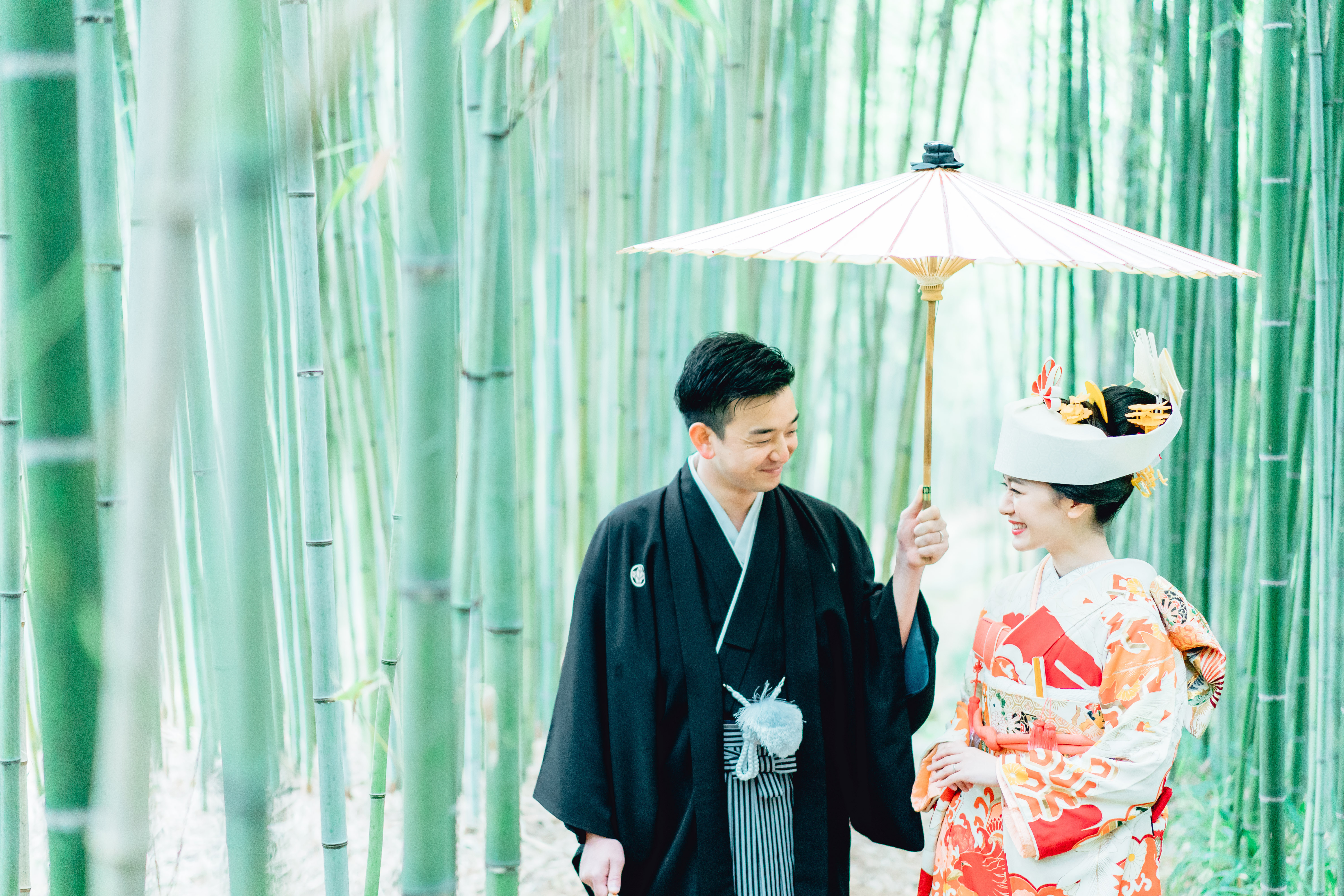 京都での結婚式前撮りの写真